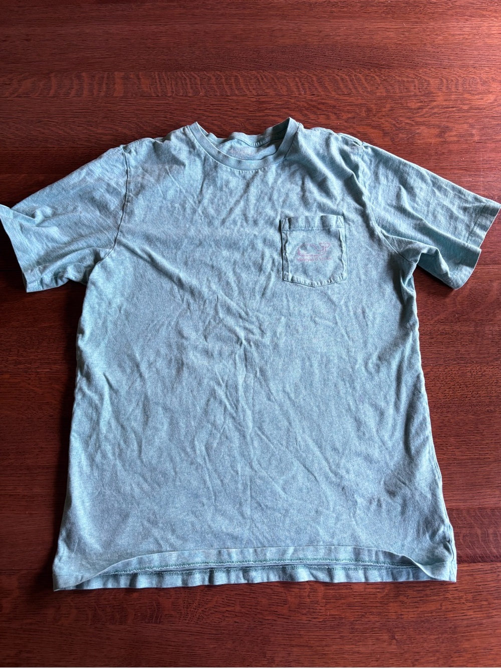 Boy’s Vinyard Vines Pocket Crew Neck T-Shirt - Light Teal